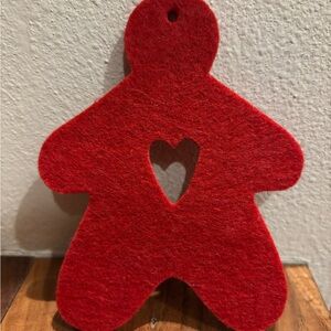 Red Felt Gnome Ornaments from Scandinavia